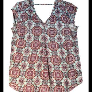 DR2 by Daniel Rainn Women's Top Blouse Short Sleeve Size Medium lightweight